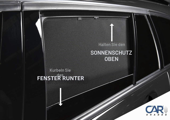 Satz Car Shades (Hintertüren) kompatibel mit Volkswagen Polo 6R/6C 5 türer 2009-2017 (2-teilig) Jeu