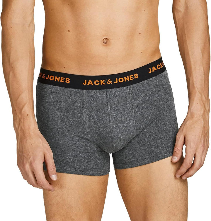 JACK & JONES Male Trunks 5er-Pack Herrenunterwäsche in Grösse XS–XXL L - Black/Navy Blazer/Port Roya