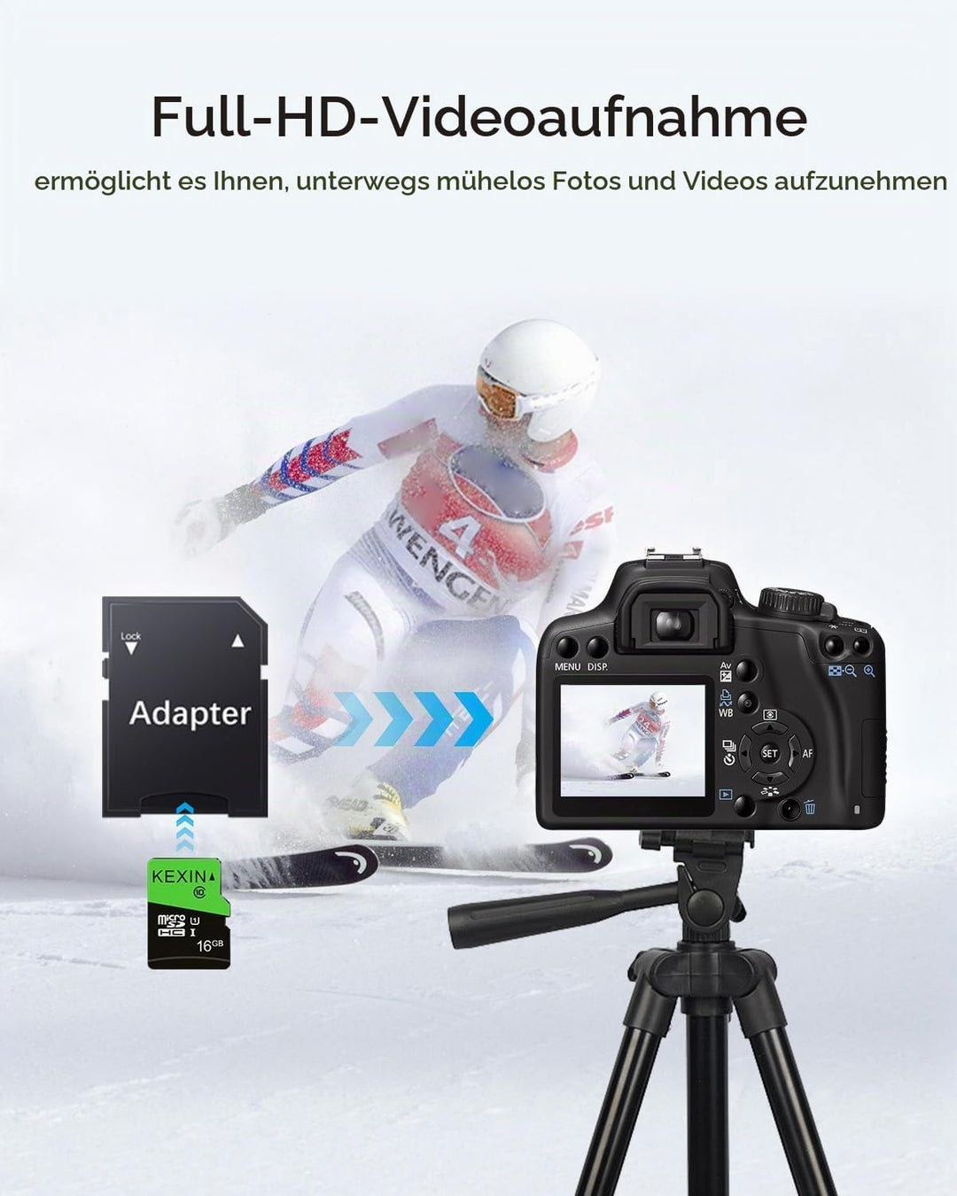 KEXIN SD Karten 16GB Micro SD Karte 10er Pack Speicherkarte Micro SDHC Memory Card TF Karte mit 2 Ad