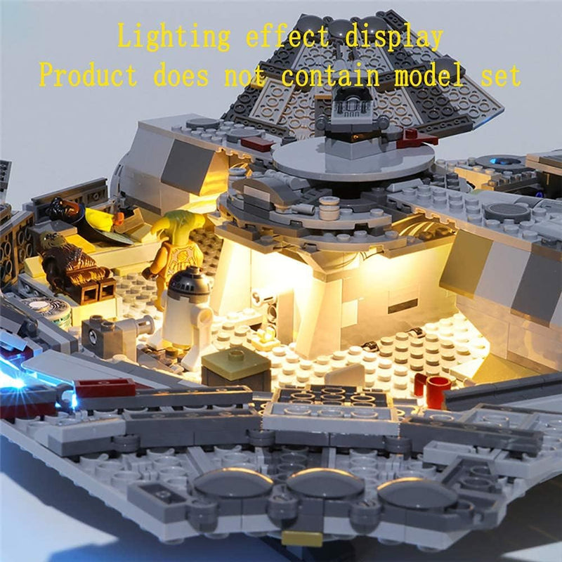 GEAMENT LED-Licht-Set für 2019 Star Wars Millennium Falcon Kompatibel mit Lego 75257 Raumschiff Mode