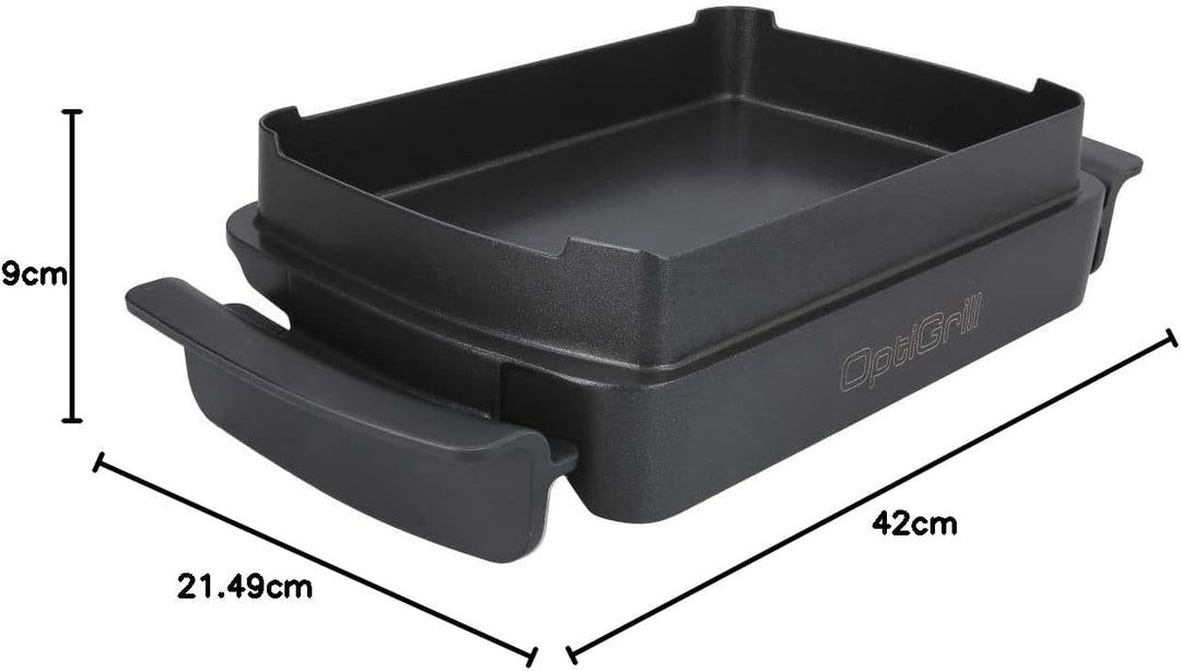 Tefal Backschale XA7258 + Rezeptbuch für OptiGrill, 1,6 Liter, Antihaftbeschichtung, Aluminiumdruckg