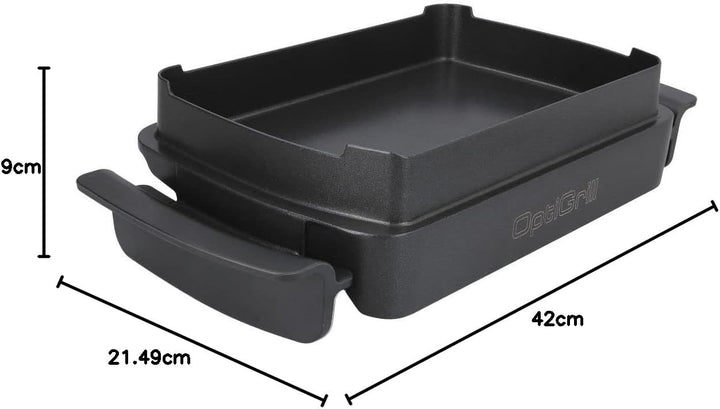 Tefal Backschale XA7258 + Rezeptbuch für OptiGrill, 1,6 Liter, Antihaftbeschichtung, Aluminiumdruckg