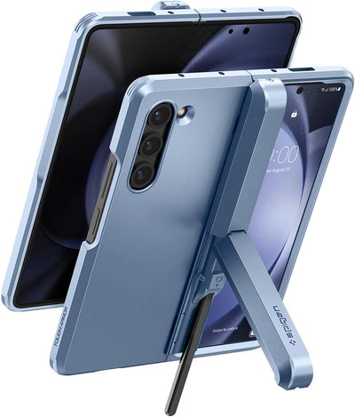 Spigen Tough Armor Pro P Hülle Kompatibel mit Samsung Galaxy Z Fold 5 -Hellblau (S Pen Nicht inklusi