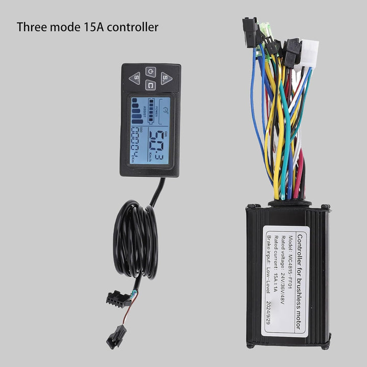 BuyWeek E-Bike Brushless Motor Controller Kit, 36V 48V 250W 350W 15A 3 Modus Sinuswellen Regler mit