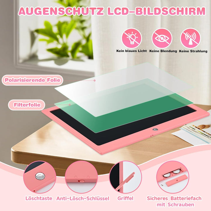 15 Zoll LCD Schreibtafel Kinder, RaceGT Schreibtafel Kinder, Maltafel Zaubertafel, Zeichenblock Kind