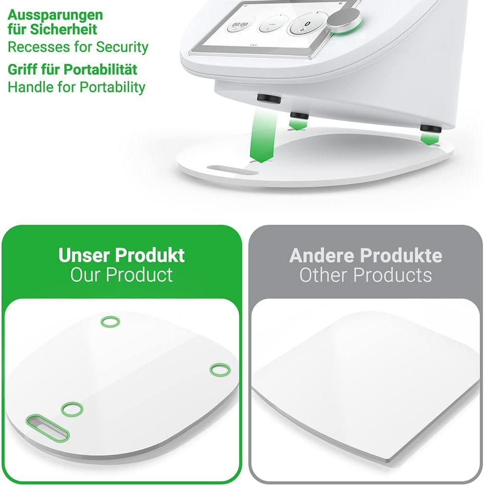Siegvoll Gleitbrett für Thermomix TM6 TM5 Gleiter müheloses Verschieben Rollbrett aus Acryl - Weiss