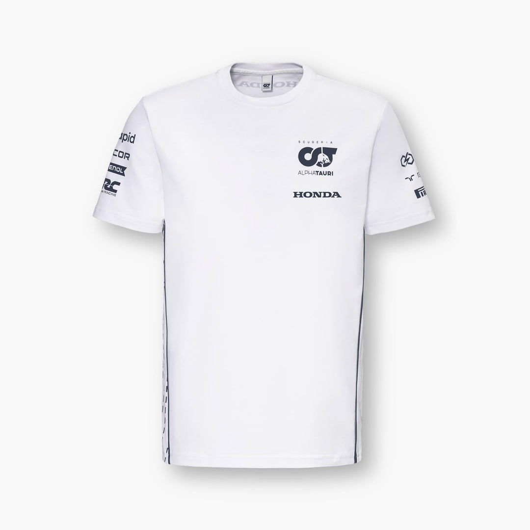 Scuderia AlphaTauri Official Teamline T-Shirt, Herren - Original Merchandise XXL Weiss, XXL Weiß