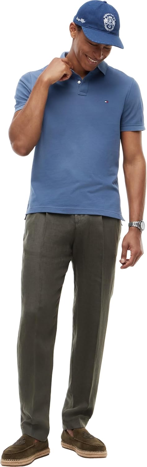 Tommy Hilfiger Herren Poloshirt Kurzarm 1985 Regular Fit XS Blue (Aegean Sea), XS Blue (Aegean Sea)