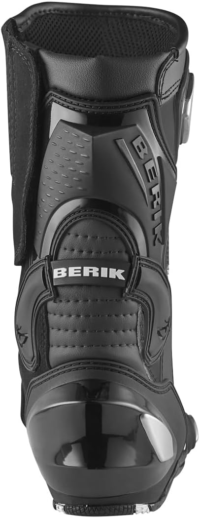 Berik Race-X EVO Motorradstiefel | Sportlicher Fahrkomfort 47 EU Schwarz, 47 EU Schwarz