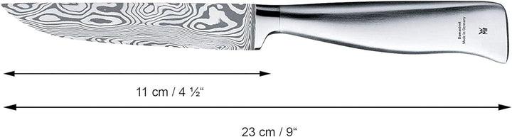 WMF Grand Gourmet Damastmesser, Allzweckmesser 23 cm, Made in Germany, Damaststahl 120-lagig, Perfor