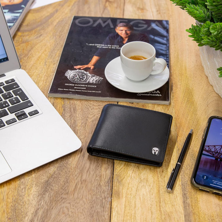 SPARTANO Herren Geldbörse, Herren Wallet mit RFID-Schutz, mit Münzfach, Portemonnaie mit 11 Kreditka