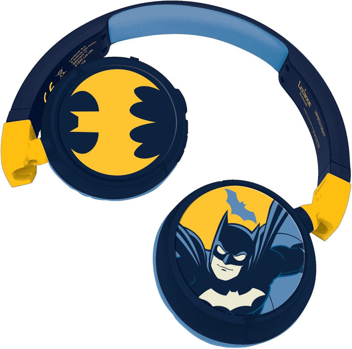 Lexibook - Batman - 2 in 1 Bluetooth Foldable Headphones (HPBT010BAT), Batman