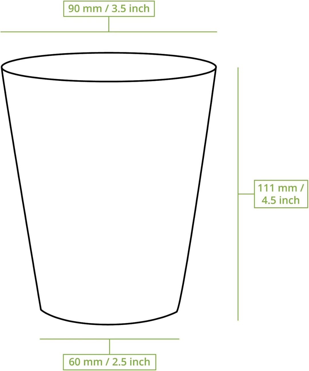 BIOZOYG 250 Stück 300 ml / 12 oz braune Pappbecher Ø 90 mm | umweltfreundlich, recycelbar & ungeblei