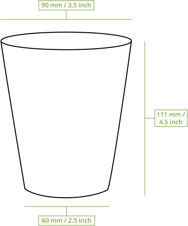 BIOZOYG 250 Stück 300 ml / 12 oz braune Pappbecher Ø 90 mm | umweltfreundlich, recycelbar & ungeblei