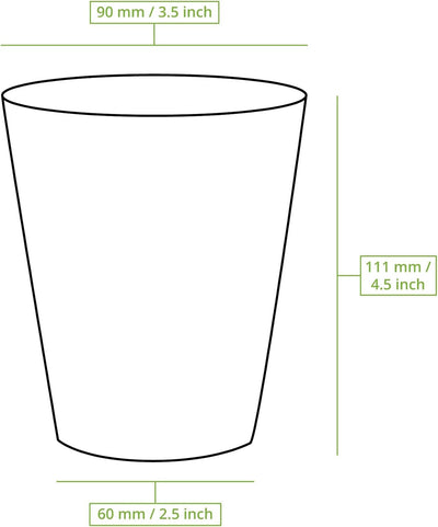 BIOZOYG 250 Stück 300 ml / 12 oz braune Pappbecher Ø 90 mm | umweltfreundlich, recycelbar & ungeblei