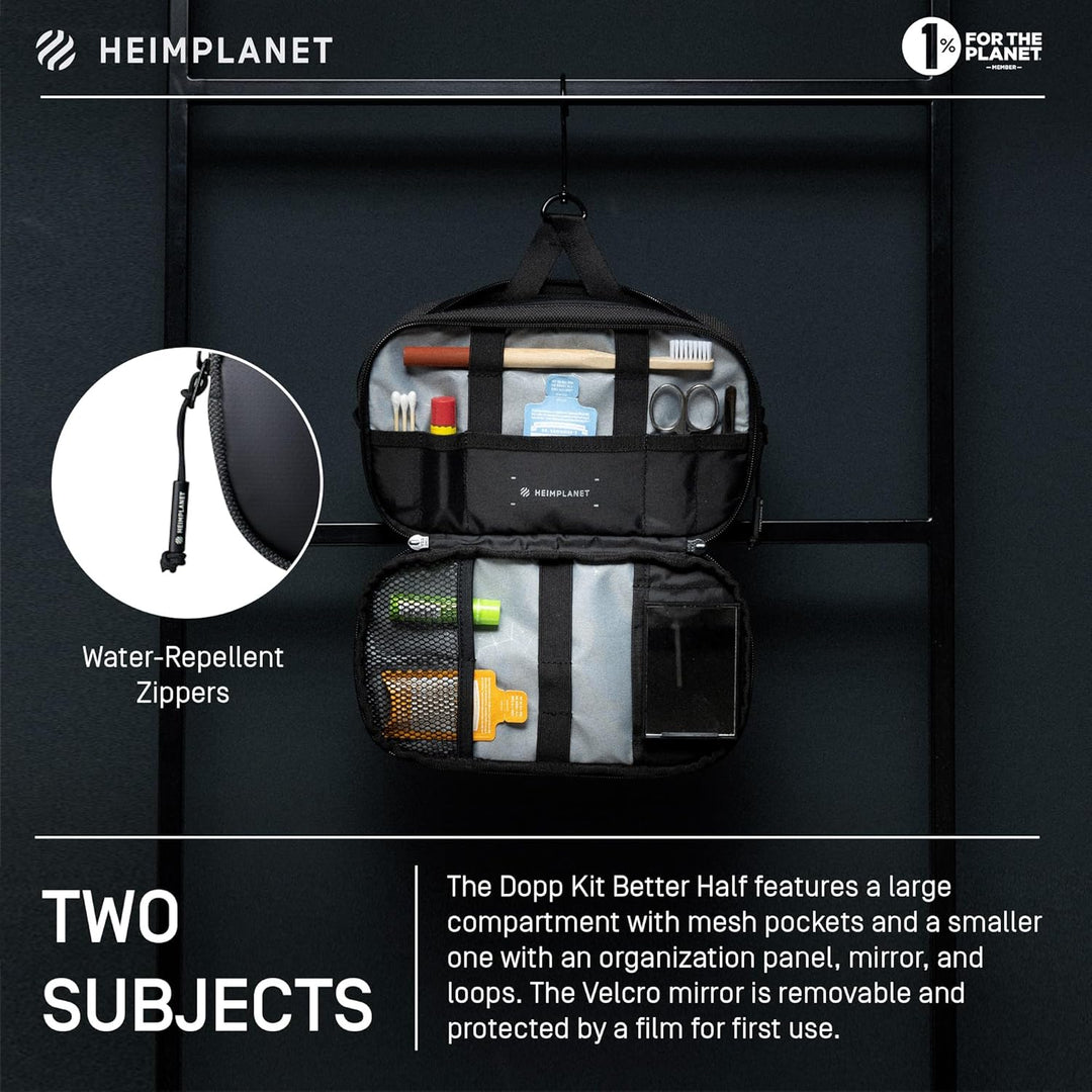 HEIMPLANET Original | HPT Carry Essentials - DOPP KIT Kulturtasche | Wasserfester Kulturbeutel aus r