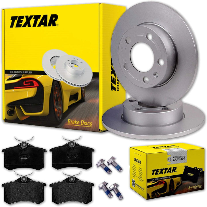 TEXTAR BREMSSCHEIBEN 253mm + BELÄGE HINTEN NUR für PR-Nr= 1KD, 1KQ, 1ZF