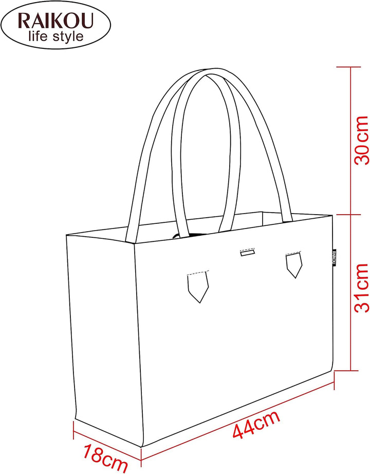 RAIKOU KULT Filz Tasche Shopper; in neuem Design; Filzkorb Einkaufstasche Henkeltasche Zeitungskorb