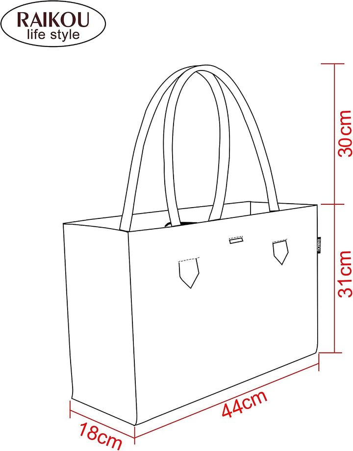 RAIKOU KULT Filz Tasche Shopper; in neuem Design; Filzkorb Einkaufstasche Henkeltasche Zeitungskorb