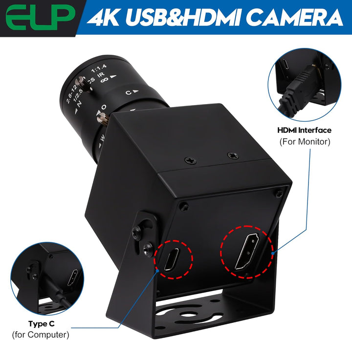 G 4K HDMI USB-Kamera Mit Manuellem Zoom Und Variablem Fokus - PC-Webcam, Mini Lightburn-Kamera für C