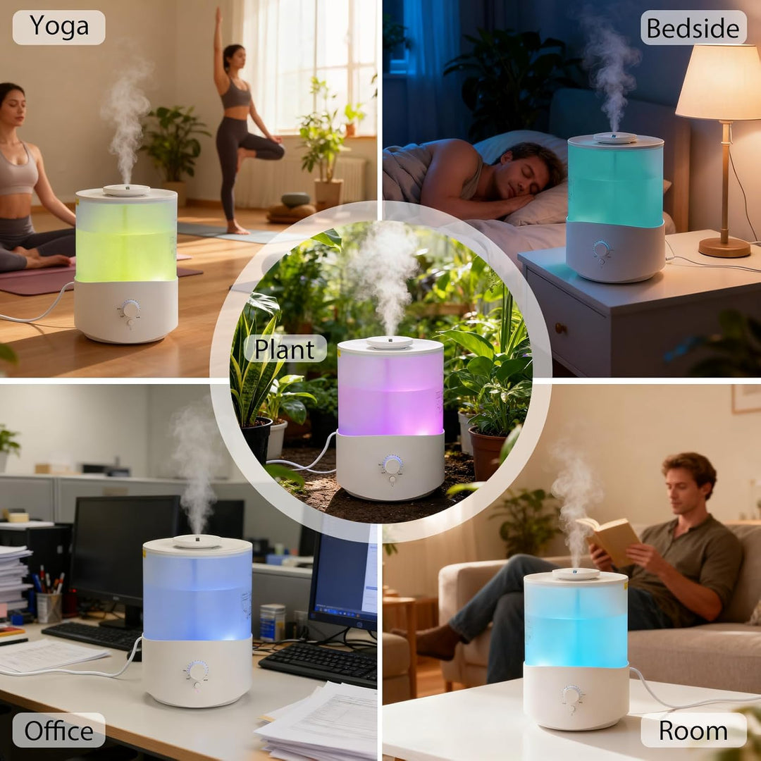 Romon Luftbefeuchter, Aroma Diffuser Humidifier für Schlafzimmer Kinderzimmer und Pflanzen mit 360°