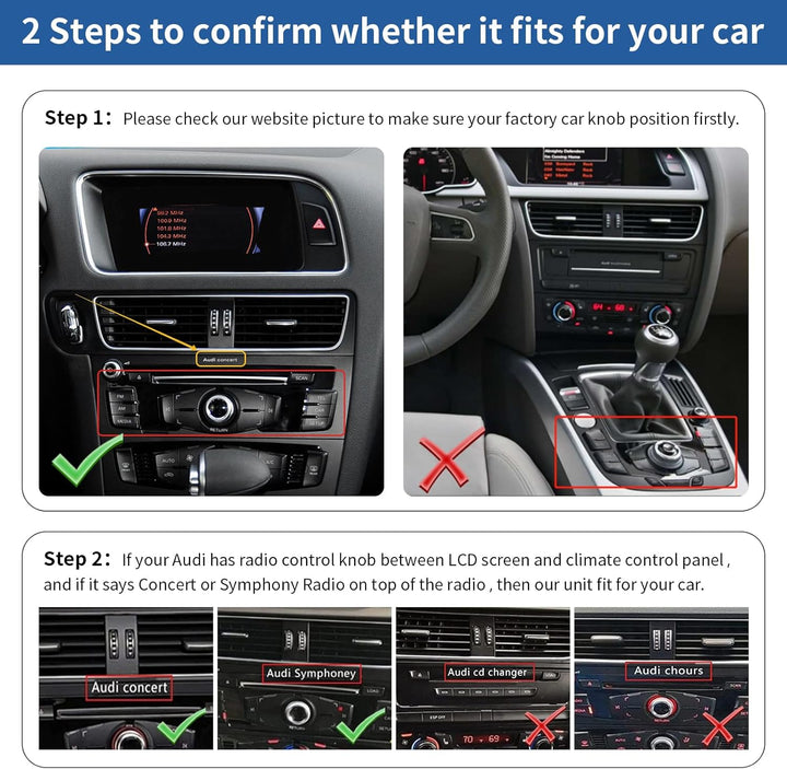 Road Top Retrofit Kit Decoder mit drahtlosem Apple CarPlay Android Auto Interface für Audi S4 S5 A4
