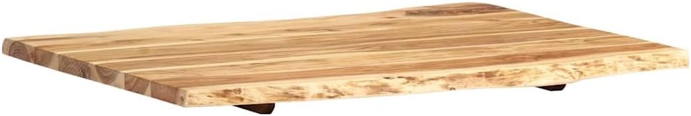 vidaXL Massivholz Tischplatte Baumkante Massivholzplatte Akazie 80x(50-60) x2,5cm 80 x 60 x 2.5 cm,