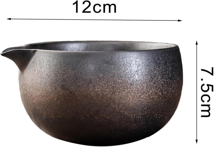 Matcha Schale Keramik Matcha Tee Schale, Japanische Keramik Matcha Schale mit Ausguss, Handgemachte