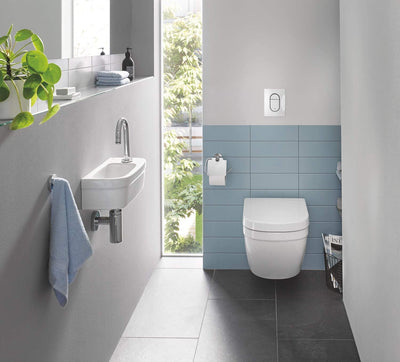 GROHE Euro - Mini Handwaschbecken (37 cm, wandhängend, Hygieneoberfläche), alpinweiss, 39327000