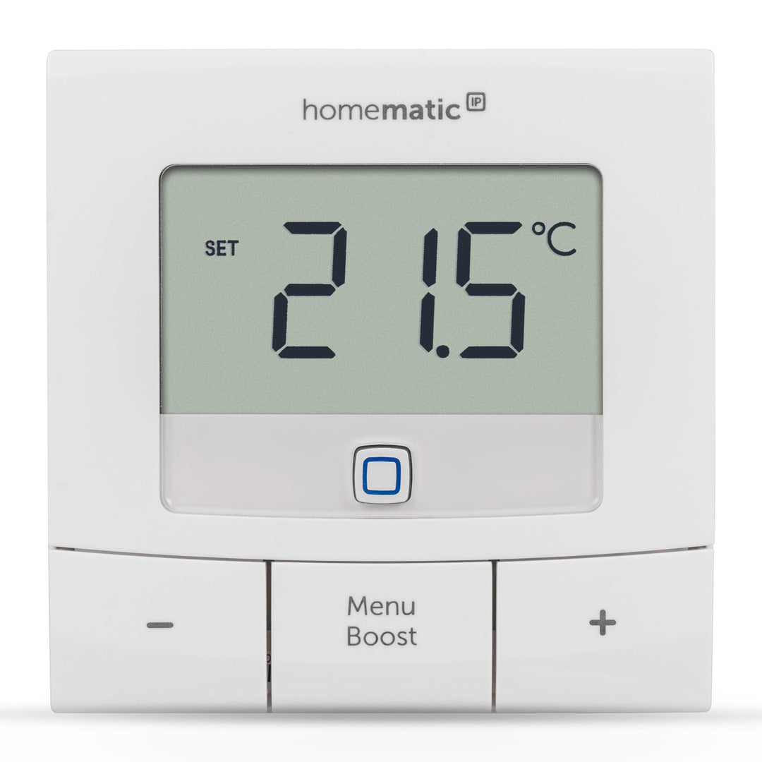 Homematic IP Smart Home Wandthermostat – Basic, digitales Thermostat für Heizkörper per App, Alexa,