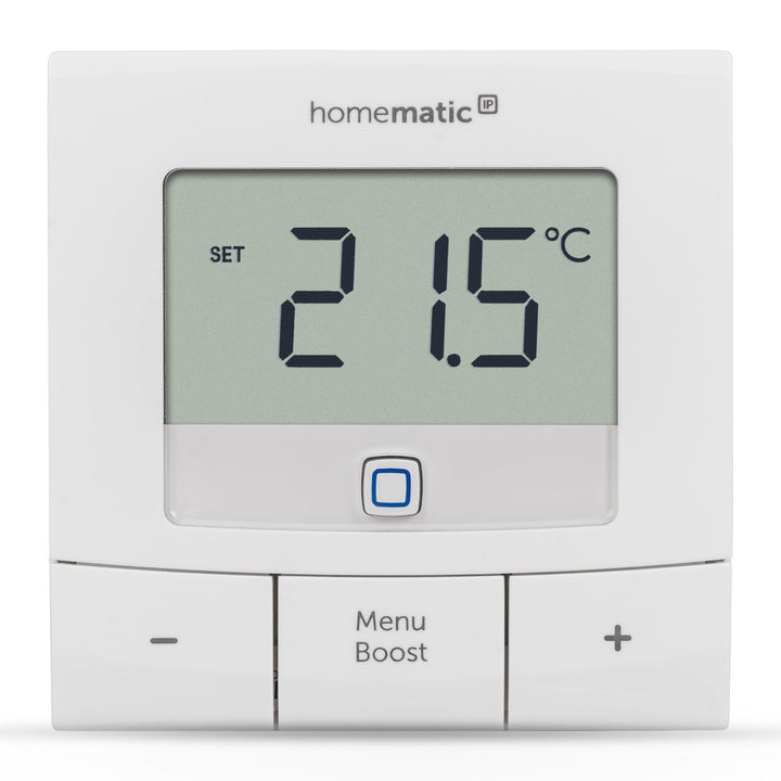 Homematic IP Smart Home Wandthermostat – Basic, digitales Thermostat für Heizkörper per App, Alexa,
