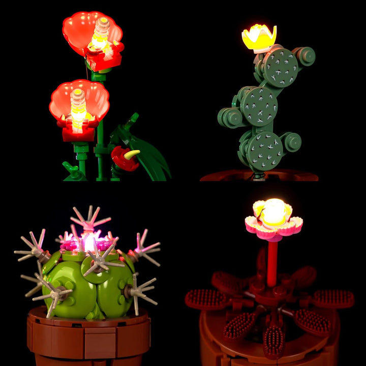 Led Licht Set für Lego 10329 Icons Mini Pflanzen (Kein Lego), Dekorationsbeleuchtungsset für Lego Ti
