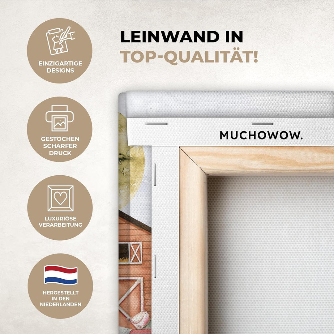 MuchoWow© Leinwand Klein 20x30 cm Mini Deko Schlafzimmer Aesthetic Leinwandbilder Wohnzimmer Gemälde