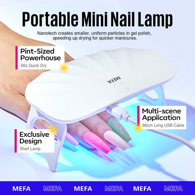 MEFA Shellac Set Starterset mit Lampe 6W,12 Farben UV Nagellack Set Gelnägel Starterset Schwarz Weis