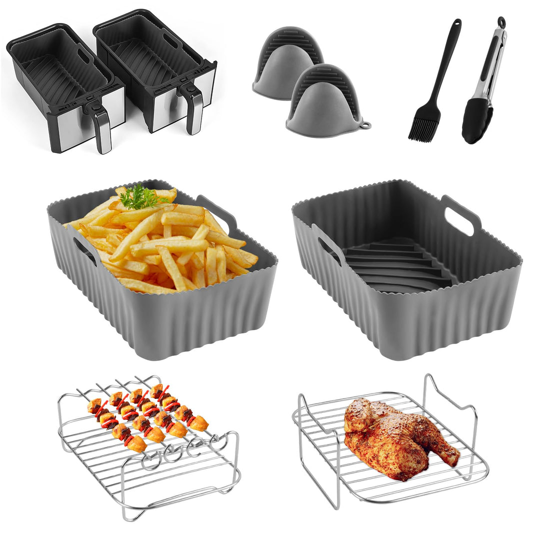 CINEMON 8-Stück Airfryer Zubehör Set, Silikonform für Zubehör Heissluftfritteuse für Ninja AF300EU /