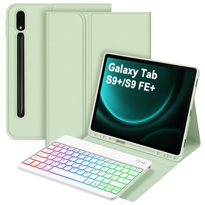 Bettdow für Samsung Galaxy Tab S10+/S10 Plus Tastatur Hülle, QWERTZ Layout Abnehmbarer Beleuchtete T