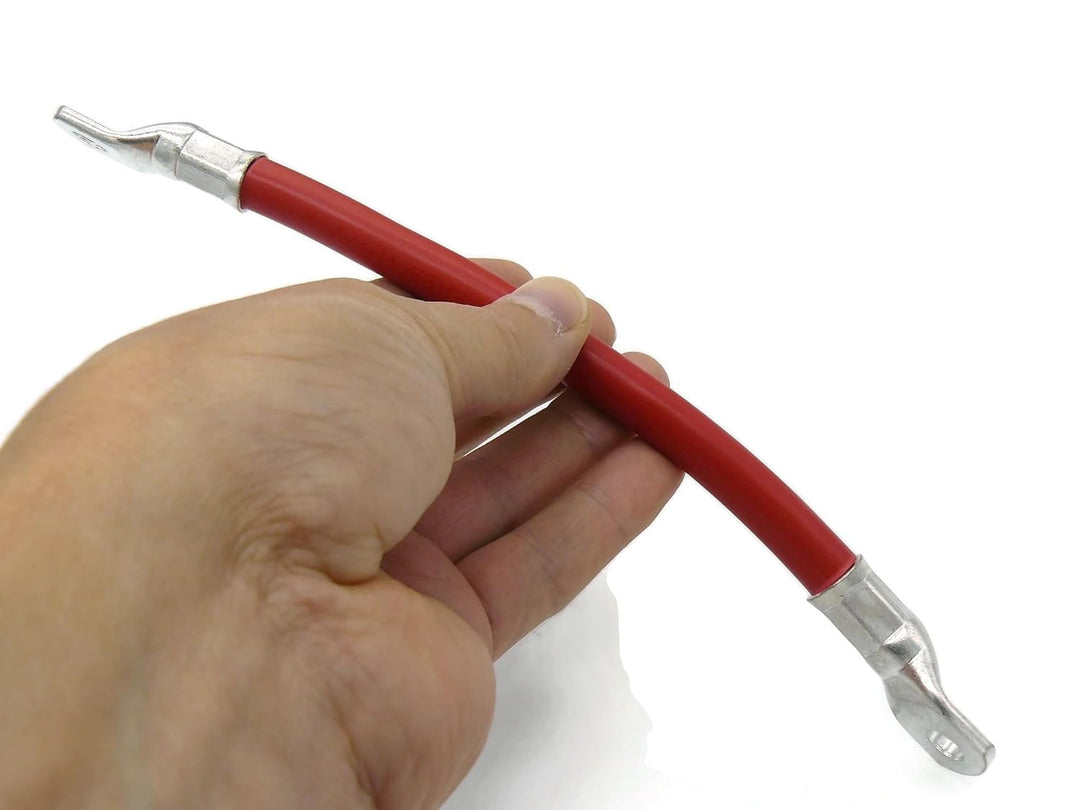 eXODA 50 mm² Kabel Set 50cm 20cm M8 Kabelschuhe Rot Schwarz Hochwertige Batteriekabel für Auto Boot