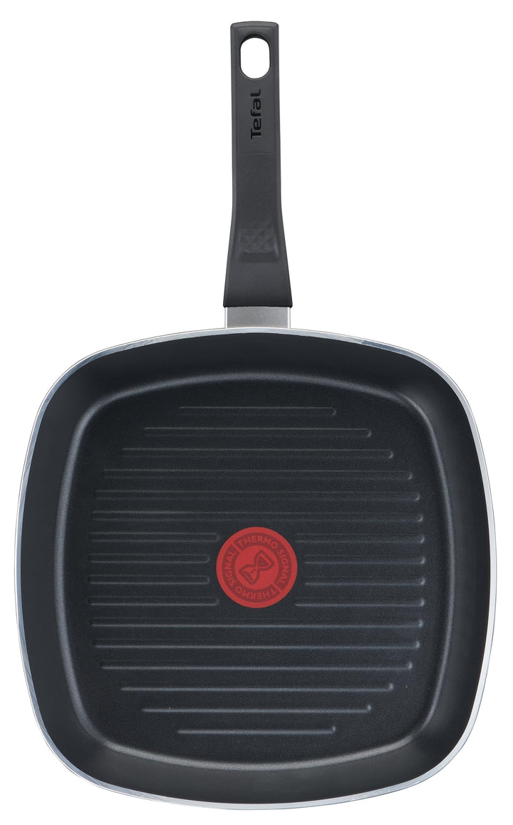 Tefal Easy Cook & Clean Grillpfanne 26x26 cm, Antihaftbeschichtung, langlebige Steak Pfanne, Thermo-