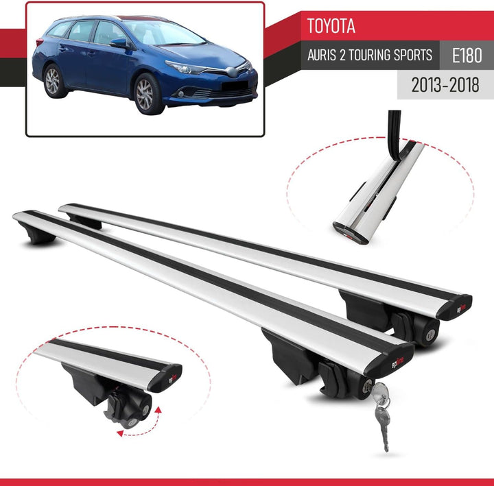 acpar Kompatibel mit Toyota Auris Touring Sport 2013-2023 Dachträger Hook Gepäckträger Relingträger