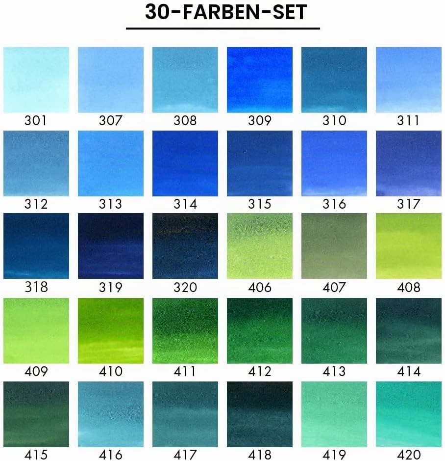 Kuretake Zig Clean Color Pinsel-Set, rauchige Farben, 30 Farben set B, [2022 Neue Farbe] 30 Farben S