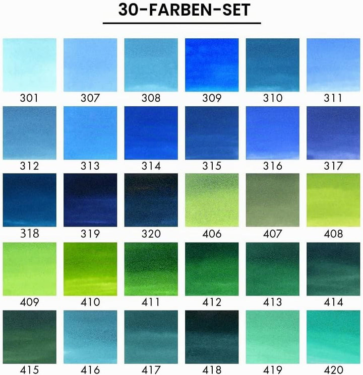 Kuretake Zig Clean Color Pinsel-Set, rauchige Farben, 30 Farben set B, [2022 Neue Farbe] 30 Farben S