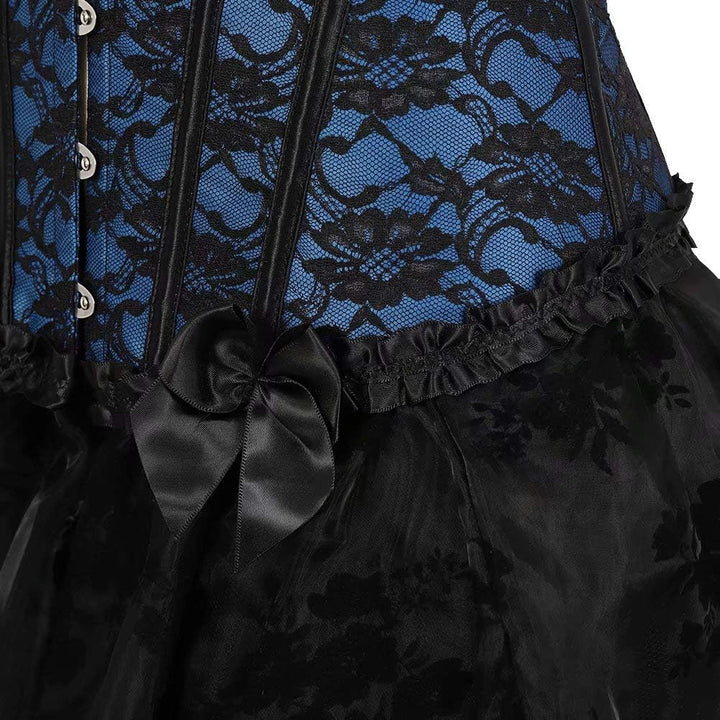 corsagenkleid corsagenkleid Vollbrust Kleid Corsage Bustier Korsett Kleider Spitze lang asymmetrisch