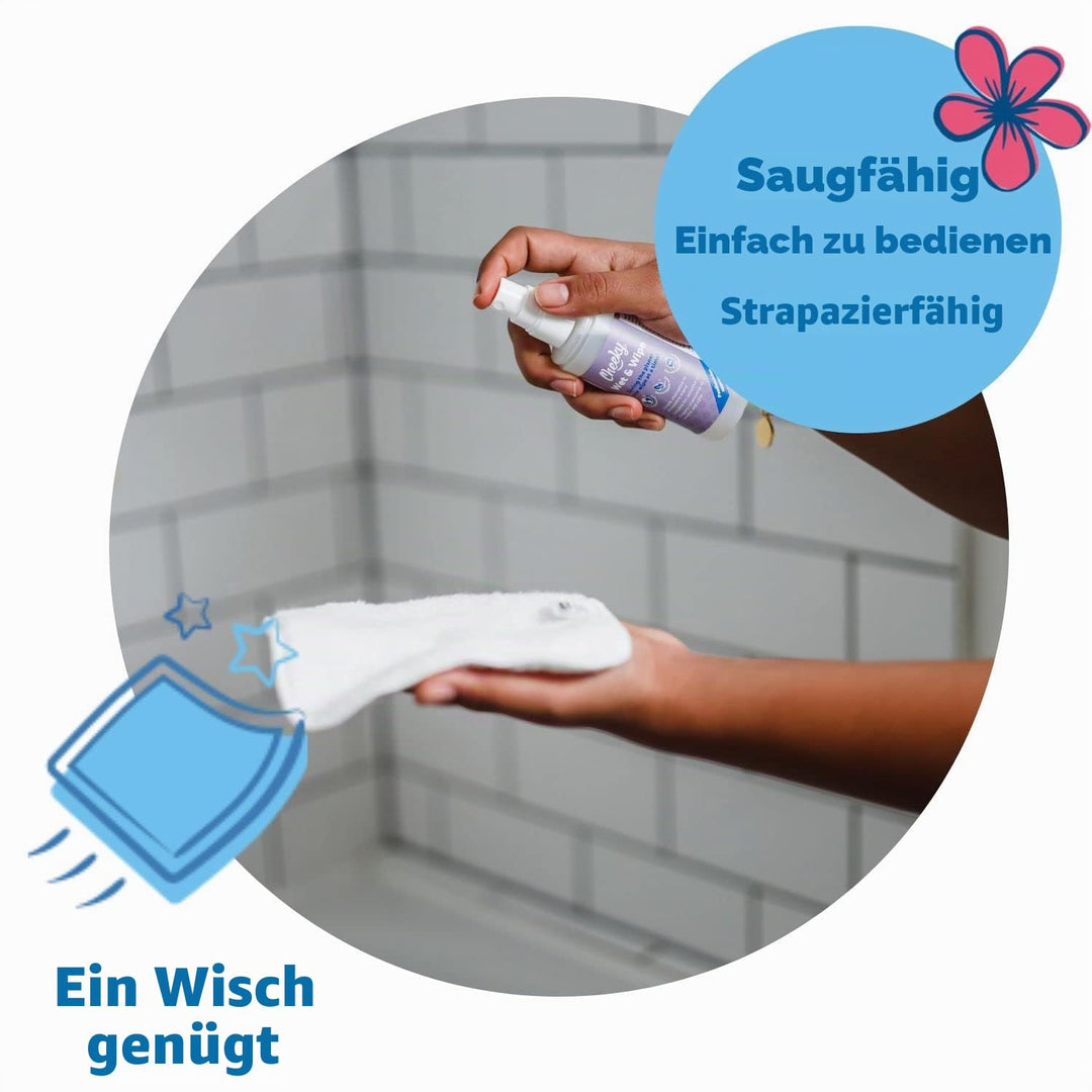 Cheeky Wipes - Babytücher aus Baumwolle, weiss, 25 Stück - 15 x 15 cm