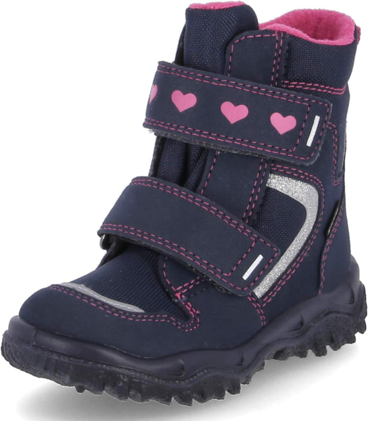 Superfit Baby-Mädchen Husky1 Warm Gefütterte Gore-tex Schneestiefel 20 EU Blau Rosa 8000, 20 EU Blau