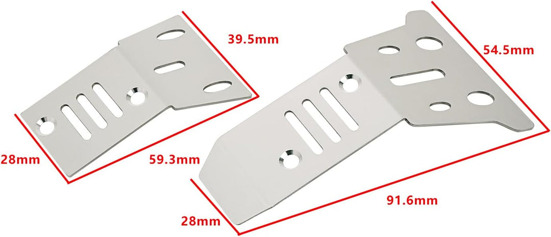ECSiNG 1 Satz Upgrade-Teile für die Chassis-Panzerungsplatte von RC-Autos Vordere Und Hintere Schutz