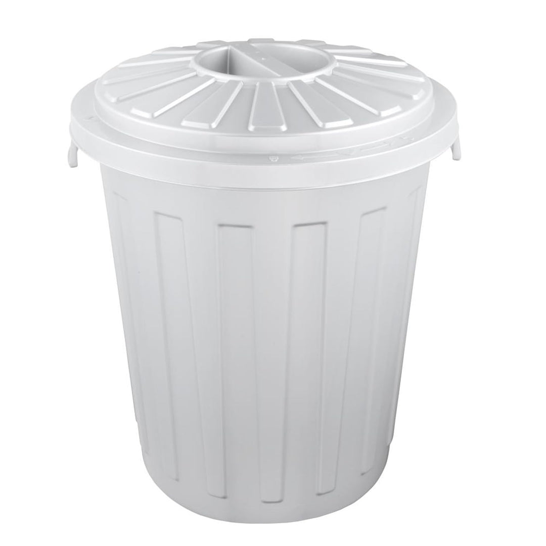 keeeper Maxi-Tonne mit Deckel, Polypropylen, 23 l, 36 x 42 x 36 cm, Mats, Silber 23 L Silber, 23 L S