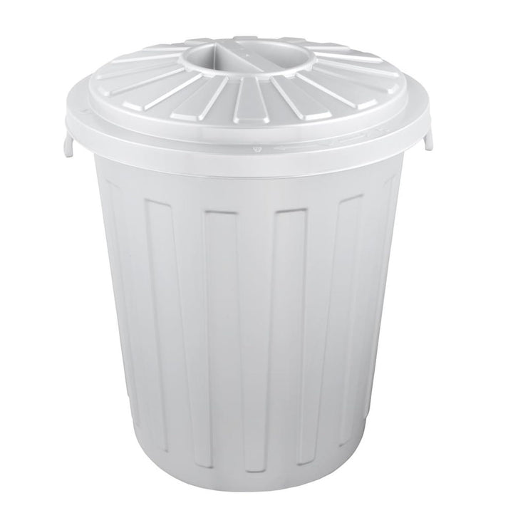 keeeper Maxi-Tonne mit Deckel, Polypropylen, 23 l, 36 x 42 x 36 cm, Mats, Silber 23 L Silber, 23 L S