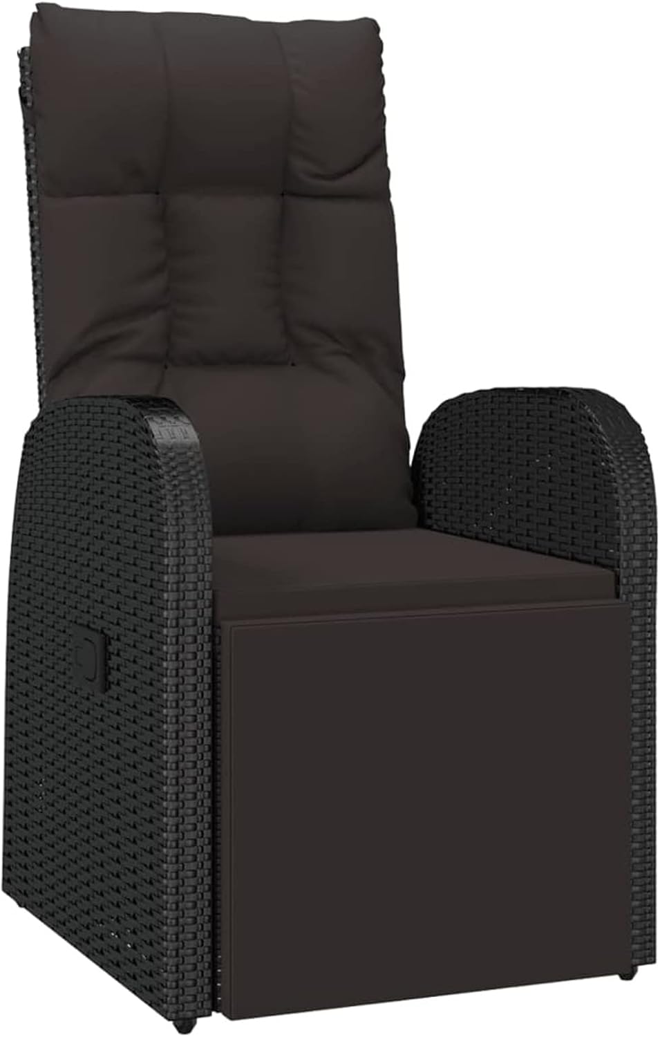 Yolola Rattanmöbel mit Sessel mit Liegefunktion ausgestattet und Beistelltisch, Polyrattan Gartenmöb