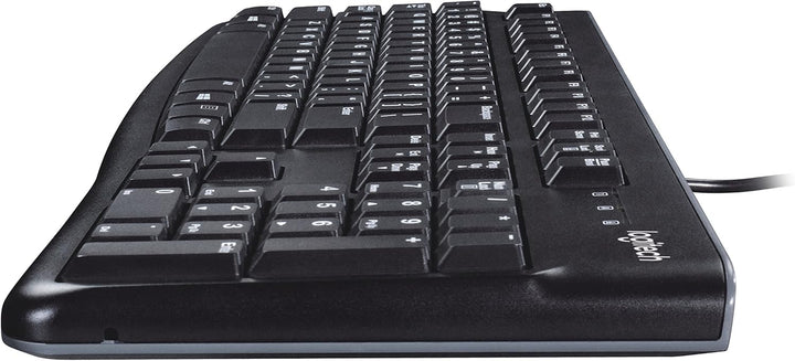 Logitech K120 Kabelgebundene Tastatur für Windows, Belgisches AZERTY-Layout - Schwarz
