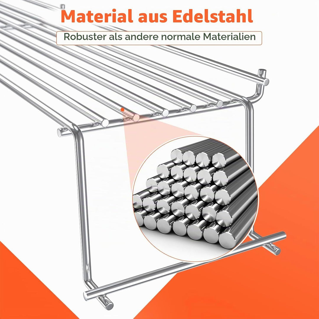 Denmay 65054 67,9CM Edelstahl Warmhalterost für Weber Genesis 300 Series E320 E330 S310 S320 S330 (2